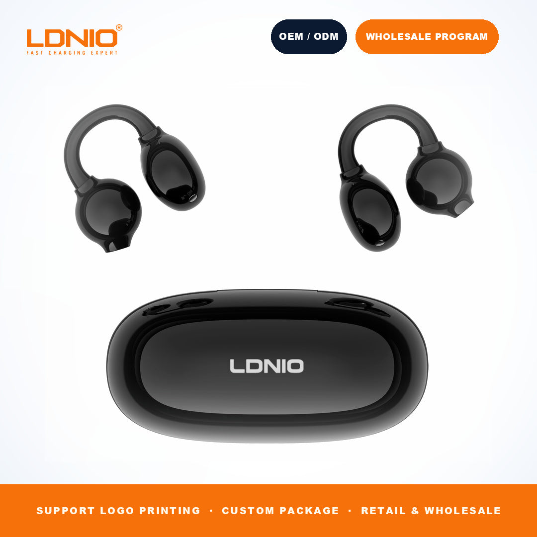 LDNIO T09 OWS Wireless Earbuds 400mAh Mirror Charging Case Open Ear Sports