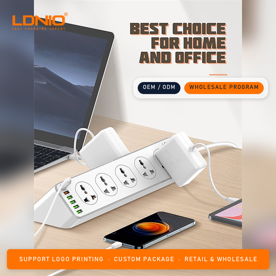 LDNIO 33W USB Charging SC10610C 10-Outlet Universal Power Strip