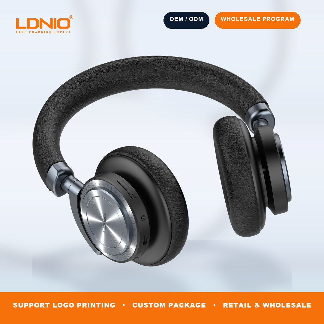 LDNIO H03 Wireless Bluetooth Over Ear Headphones ANC Noise Cancellation Stereo Sound Factory Wholesale