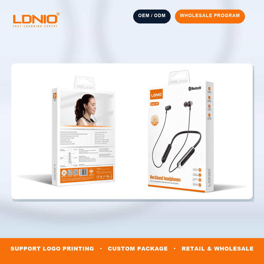 LDNIO N06 Neckband Wireless Bluetooth Earphone For Sport