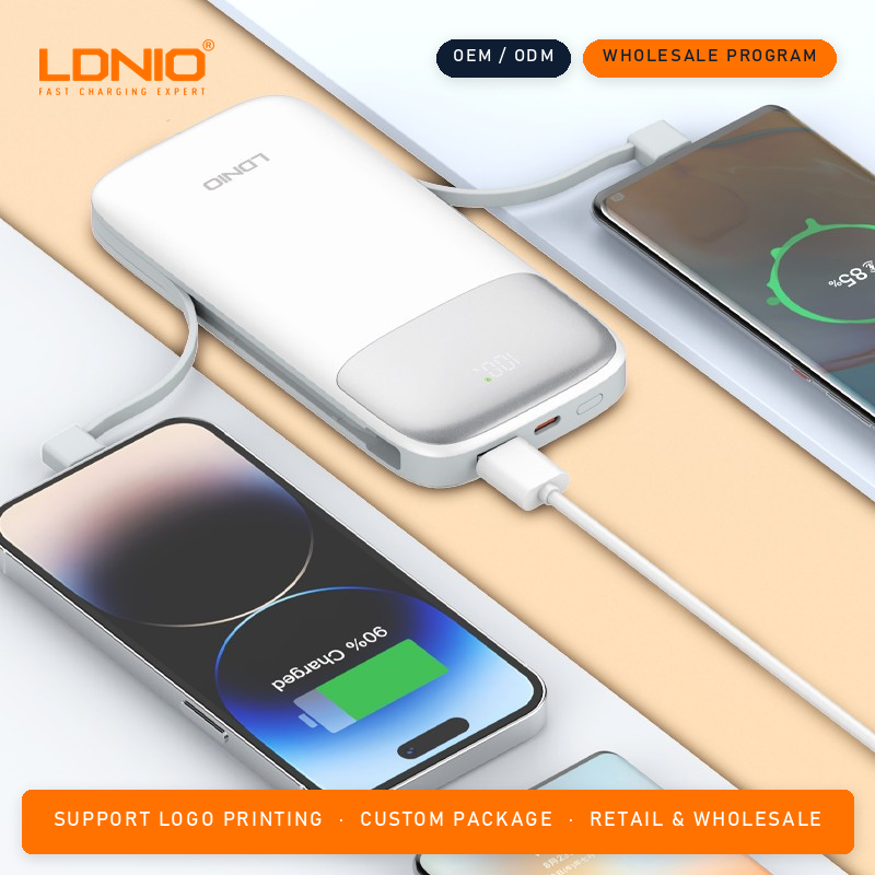 LDNIO 20000mAh 22.5W fast charging Power Bank PQ19/PQ20