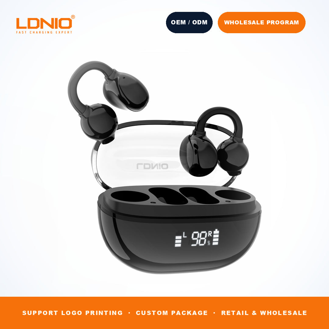 LDNIO T08 OWS Open Ear Sports Earbuds Bluetooth 5.3 Touch Control Earphones