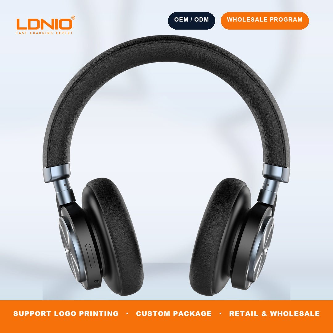 LDNIO H03 Wireless Bluetooth Over Ear Headphones ANC Noise Cancellation Stereo Sound Factory Wholesale