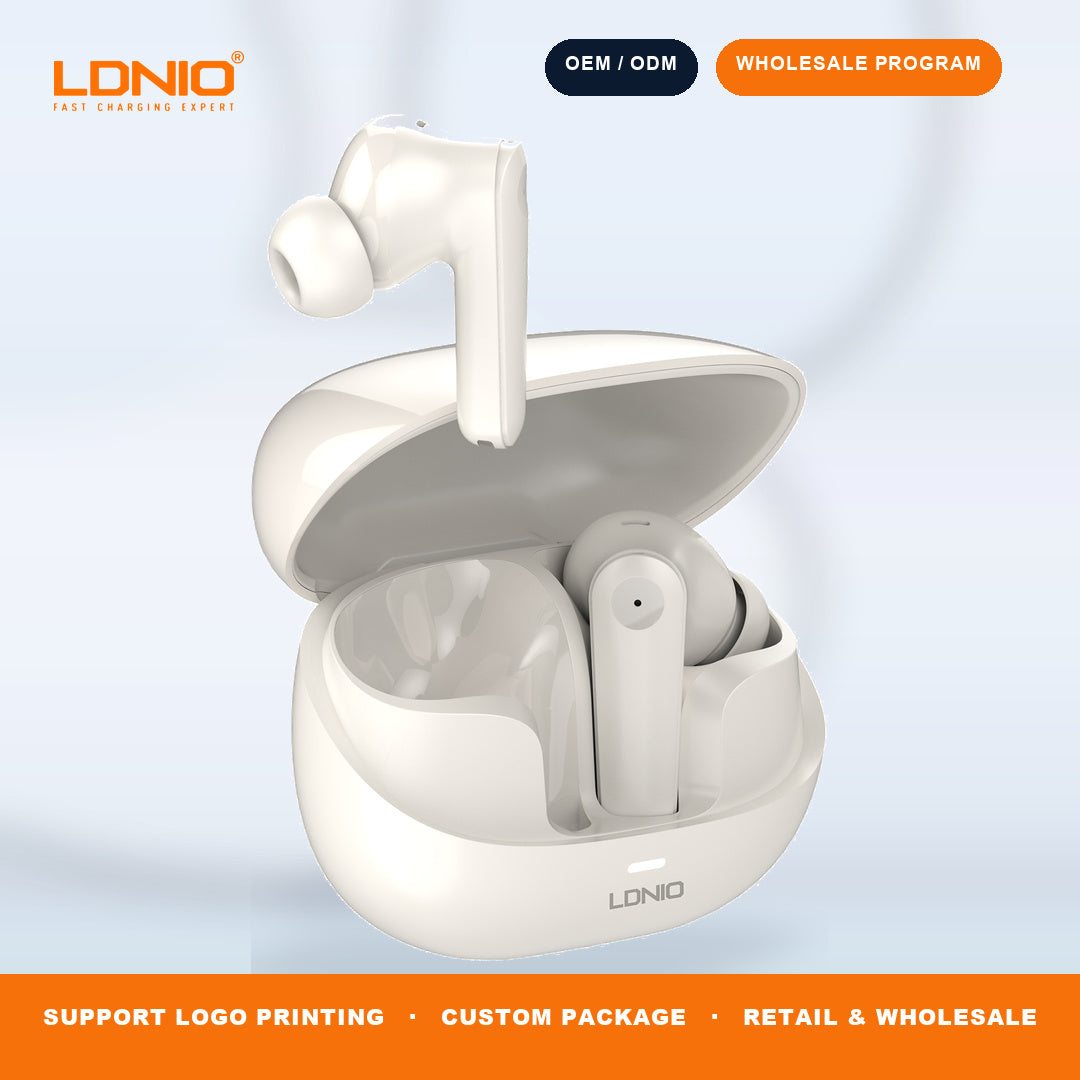 LDNIO T05 Glossy TWS Wireless Earbuds Bluetooth In-Ear Headphones Factory Direct