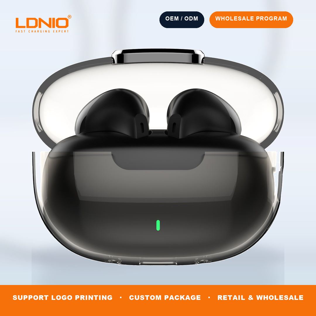 LDNIO T03 Crystal Shell TWS Earbuds Wireless Bluetooth In-Ear Headphones Wholesale