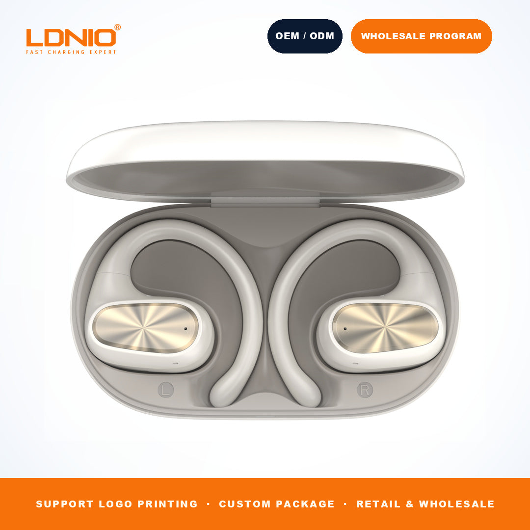 LDNIO T07 OWS Bone Conduction Earbuds 500mAh Charging Case Wireless Headphones