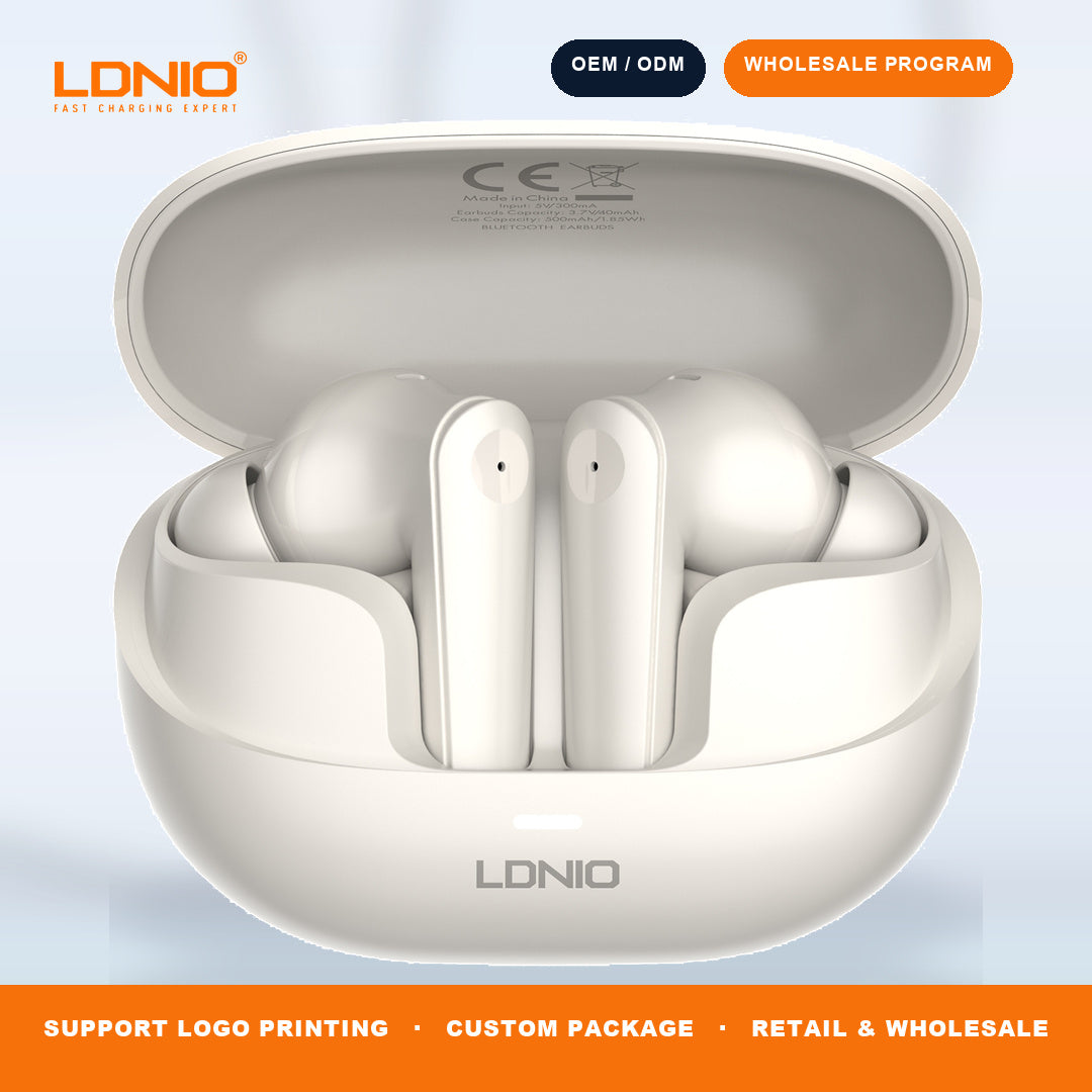 LDNIO T05 Glossy TWS Wireless Earbuds Bluetooth In-Ear Headphones Factory Direct