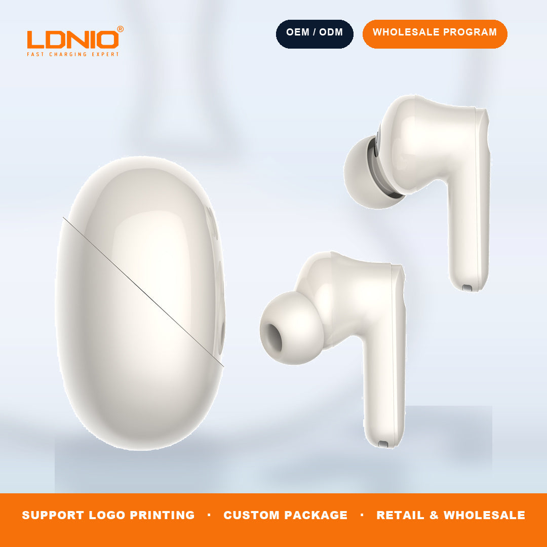 LDNIO T05 Glossy TWS Wireless Earbuds Bluetooth In-Ear Headphones Factory Direct