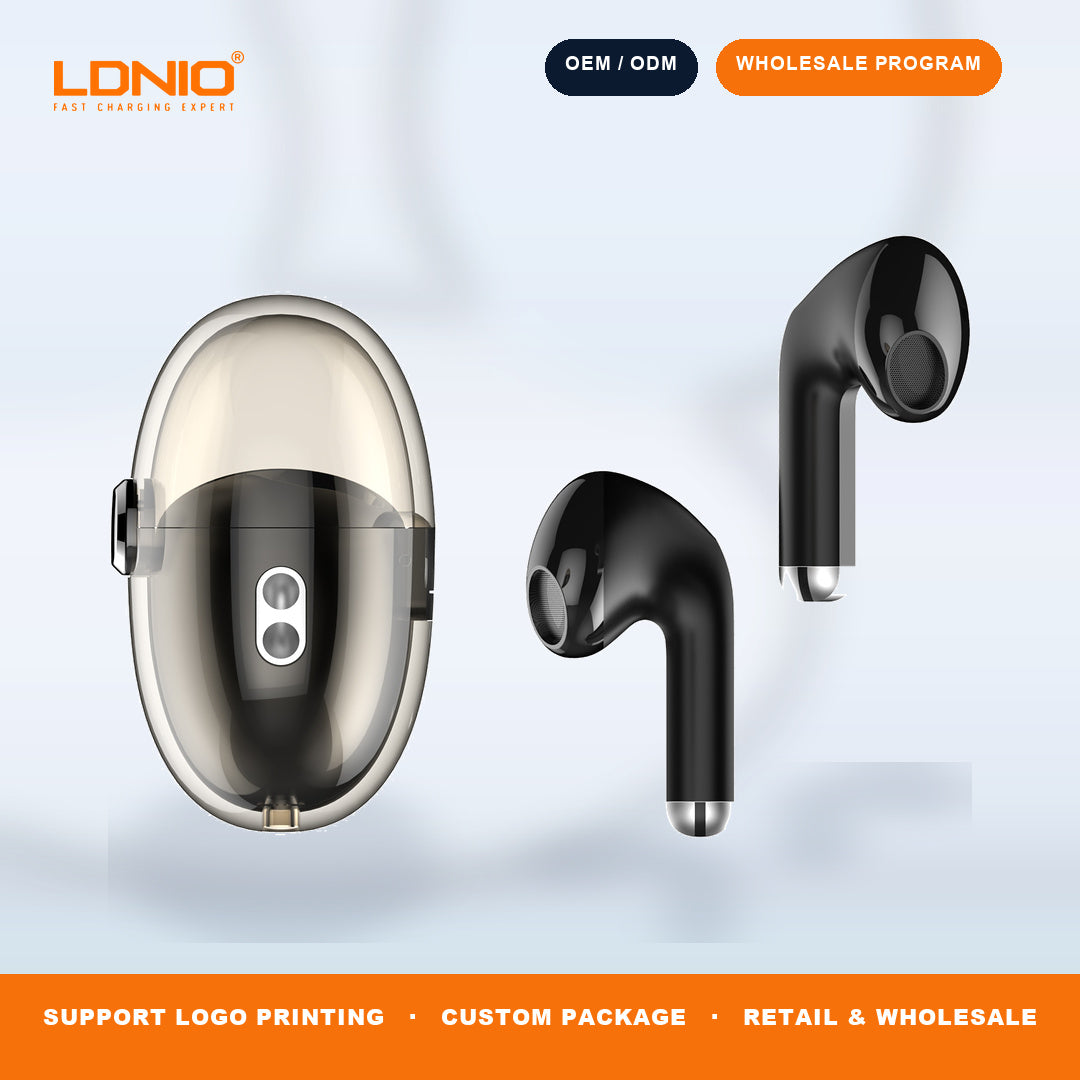 LDNIO T03 Crystal Shell TWS Earbuds Wireless Bluetooth In-Ear Headphones Wholesale