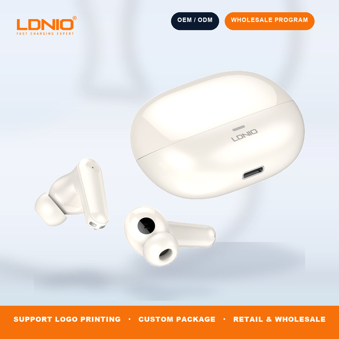 LDNIO T05 Glossy TWS Wireless Earbuds Bluetooth In-Ear Headphones Factory Direct