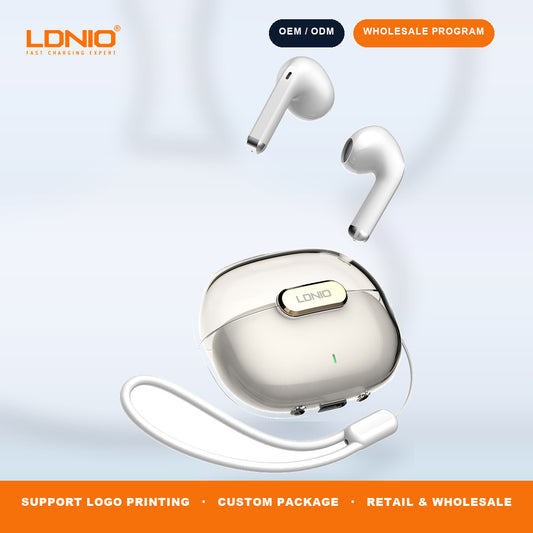 LDNIO T03 Crystal Shell TWS Earbuds Wireless Bluetooth In-Ear Headphones Wholesale