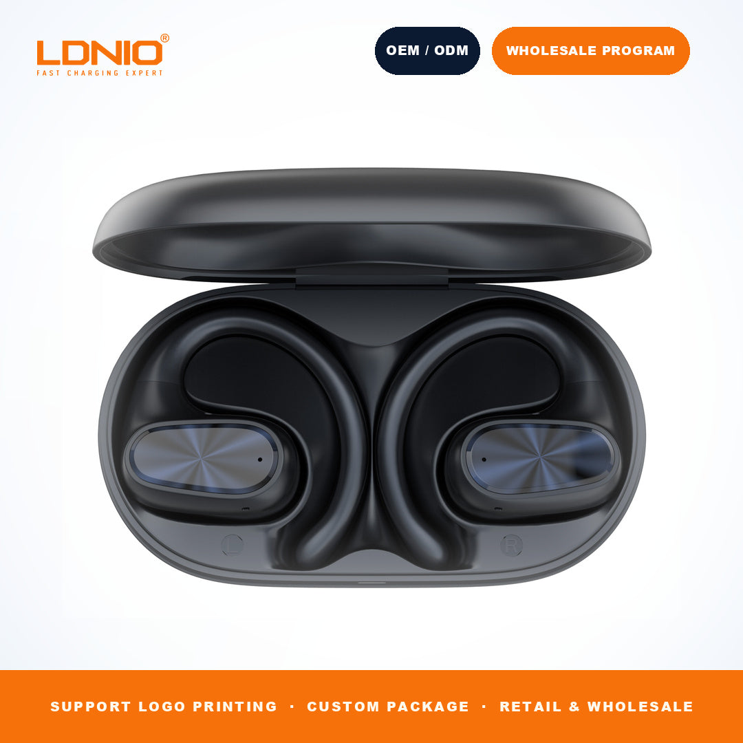 LDNIO T07 OWS Bone Conduction Earbuds 500mAh Charging Case Wireless Headphones