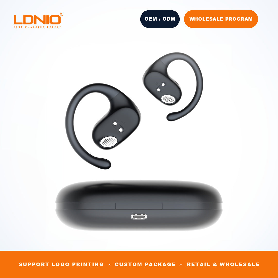 LDNIO T07 OWS Bone Conduction Earbuds 500mAh Charging Case Wireless Headphones