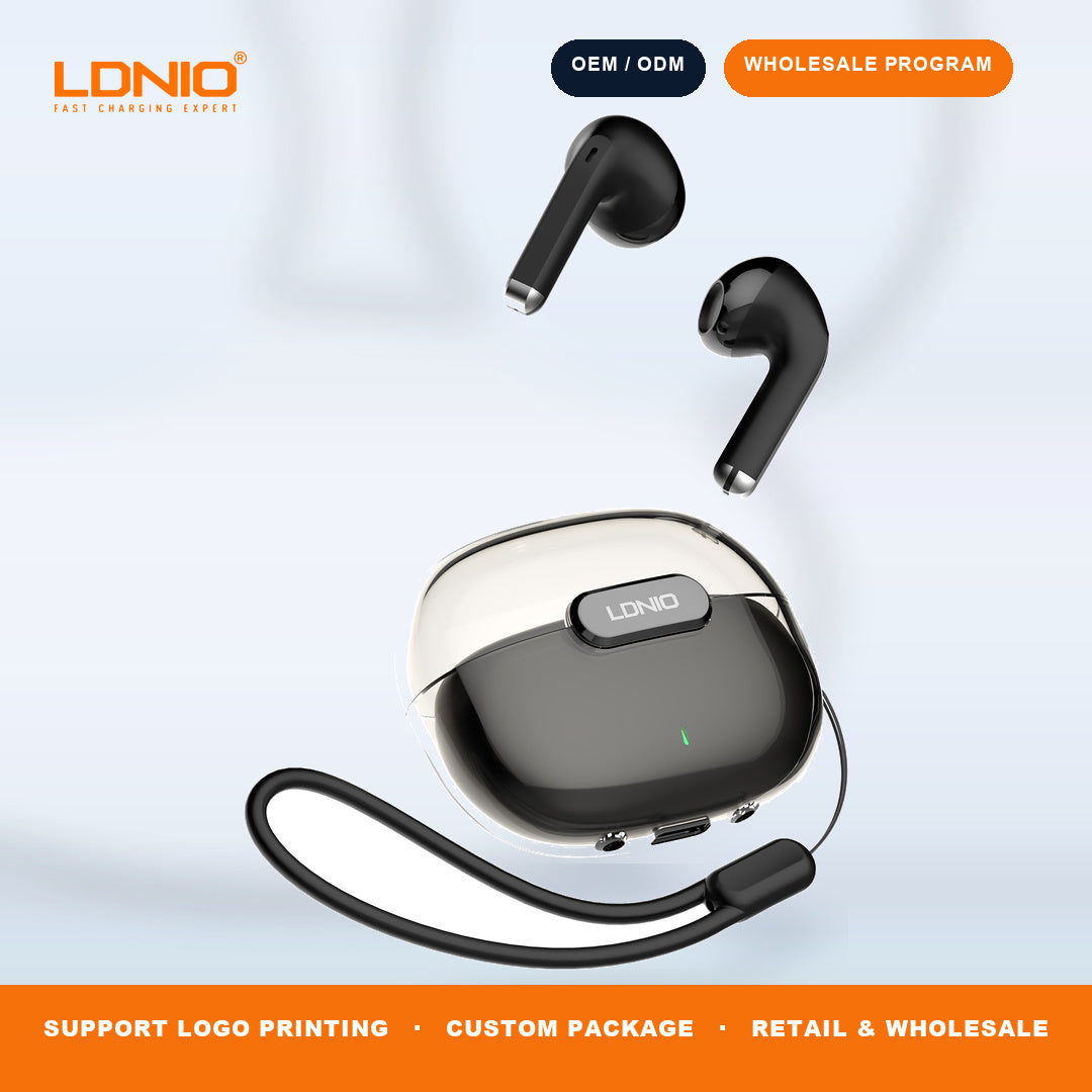 LDNIO T03 Crystal Shell TWS Earbuds Wireless Bluetooth In-Ear Headphones Wholesale