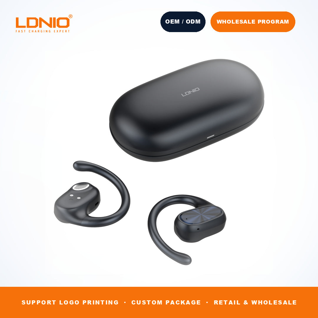LDNIO T07 OWS Bone Conduction Earbuds 500mAh Charging Case Wireless Headphones