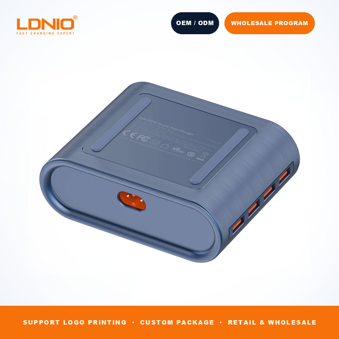 LDNIO Q17 100W 8 Port GaN Desktop Charging Station