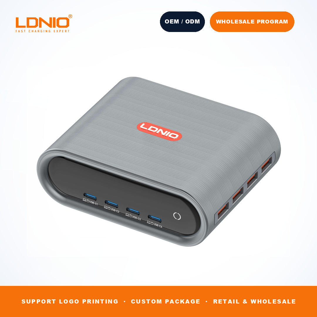 LDNIO Q17 100W 8 Port GaN Desktop Charging Station