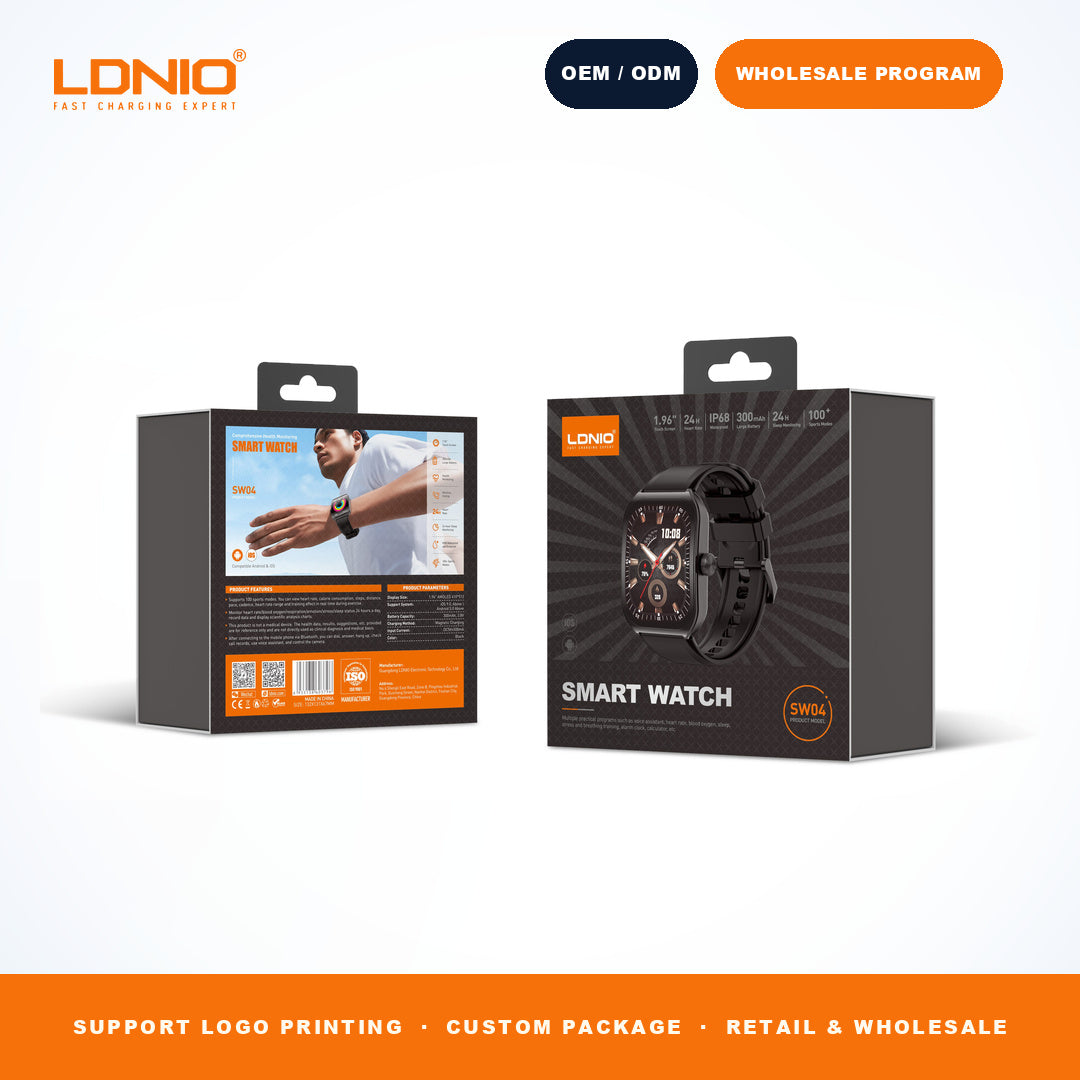 LDNIO SW4 Square Smart Watch Silicone Strap