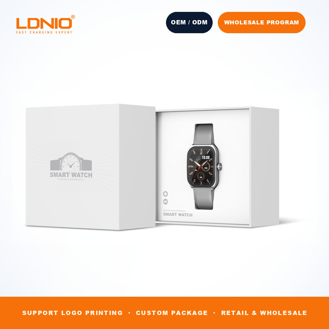 LDNIO SW4 Square Smart Watch Silicone Strap