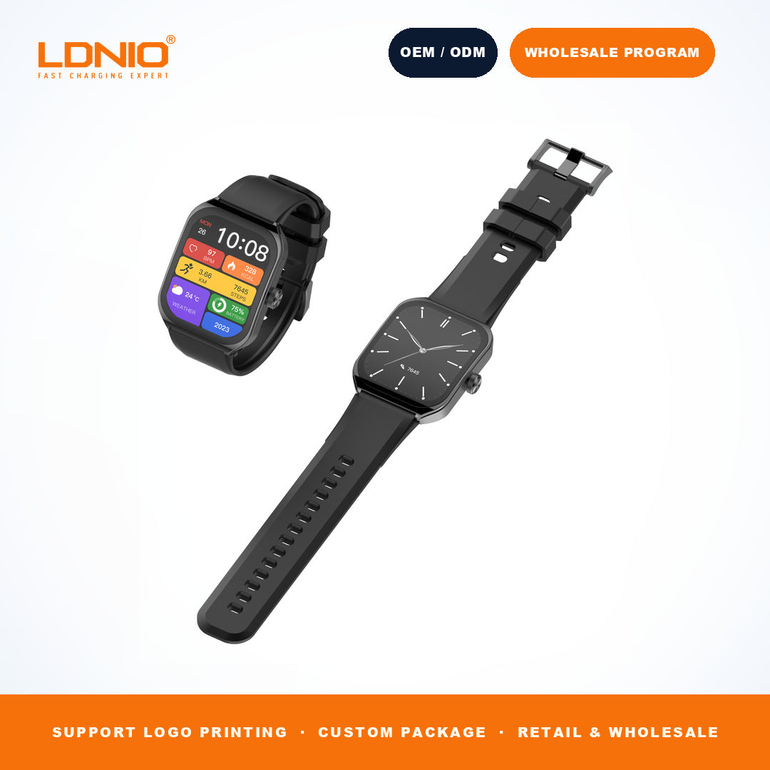 LDNIO SW4 Square Smart Watch Silicone Strap