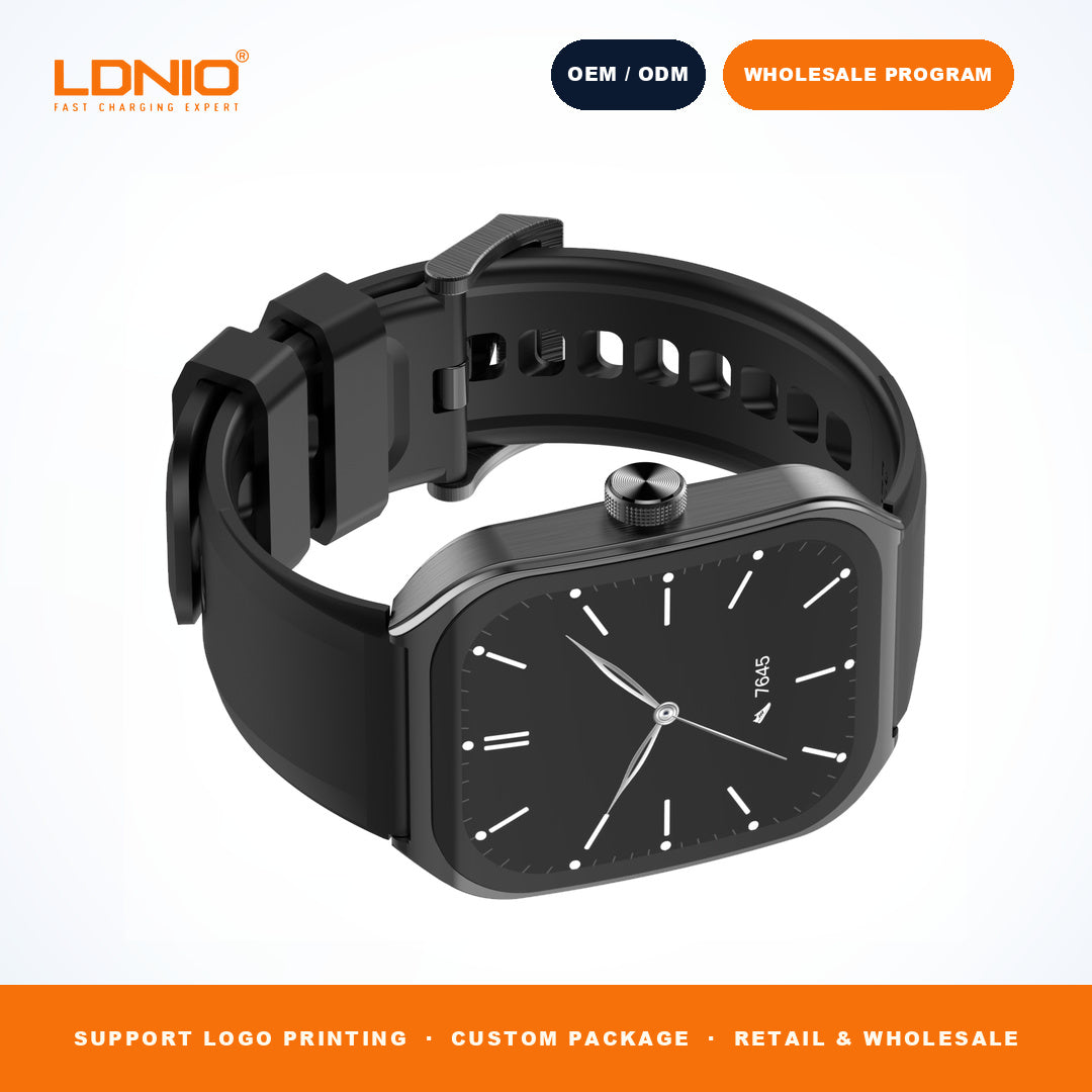 LDNIO SW4 Square Smart Watch Silicone Strap