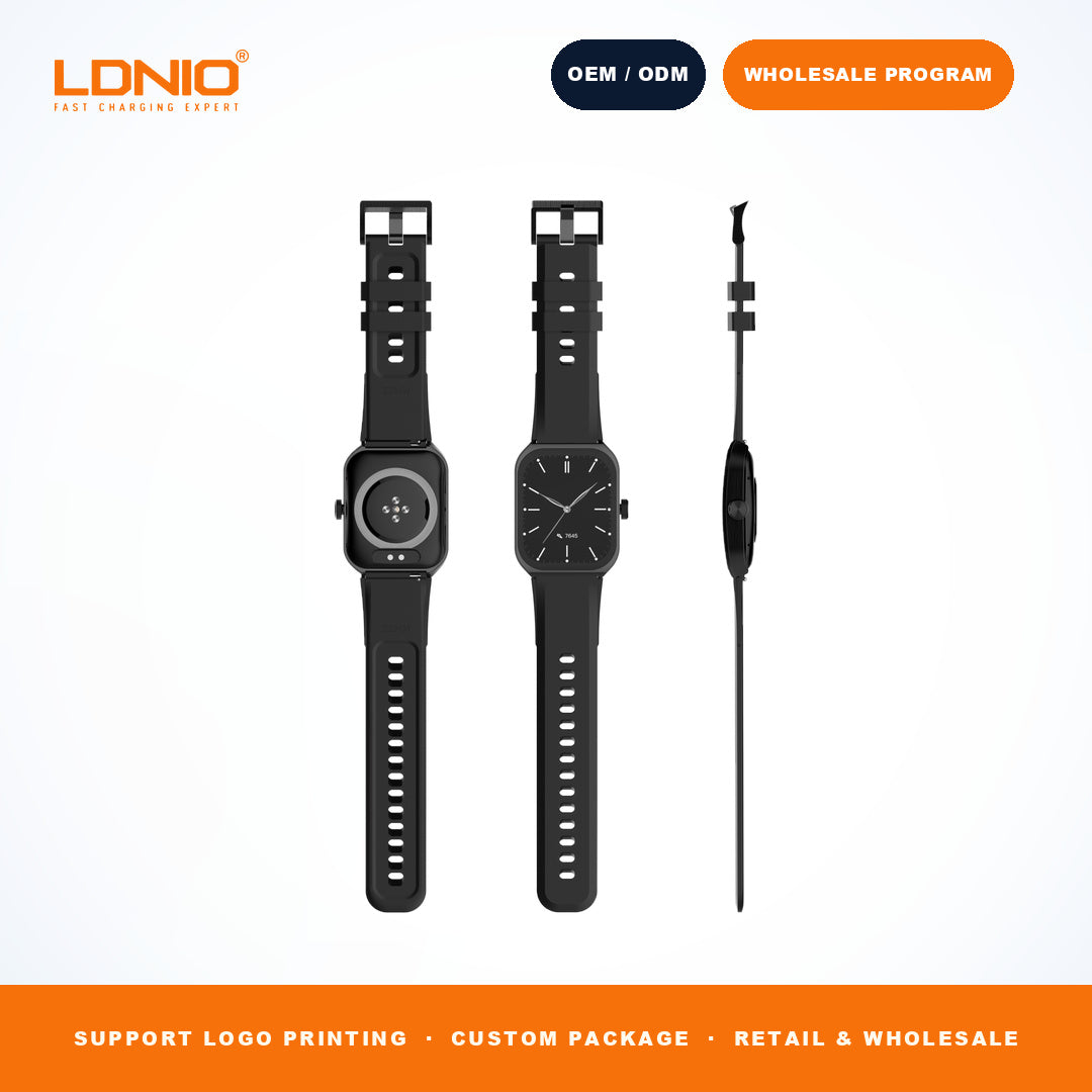 LDNIO SW4 Square Smart Watch Silicone Strap