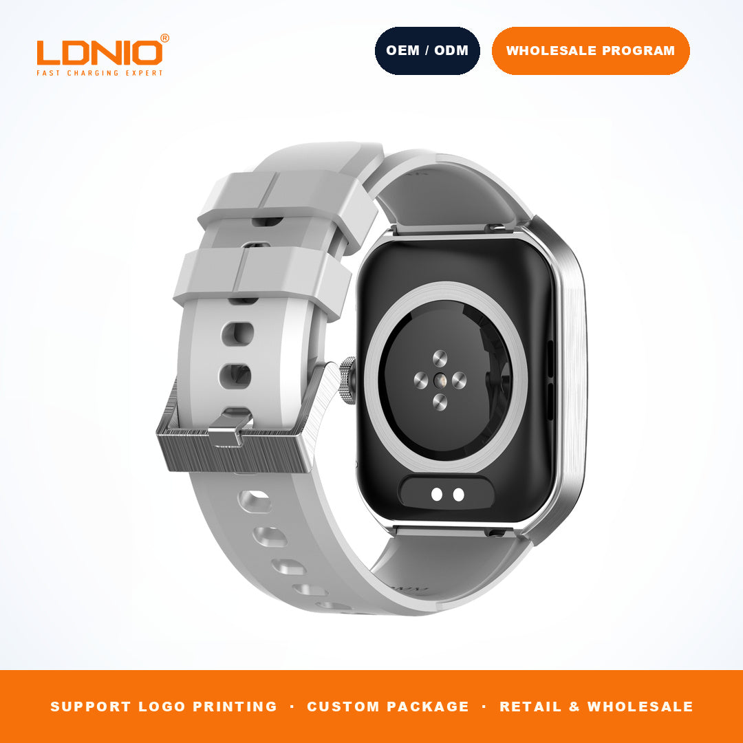 LDNIO SW4 Square Smart Watch Silicone Strap
