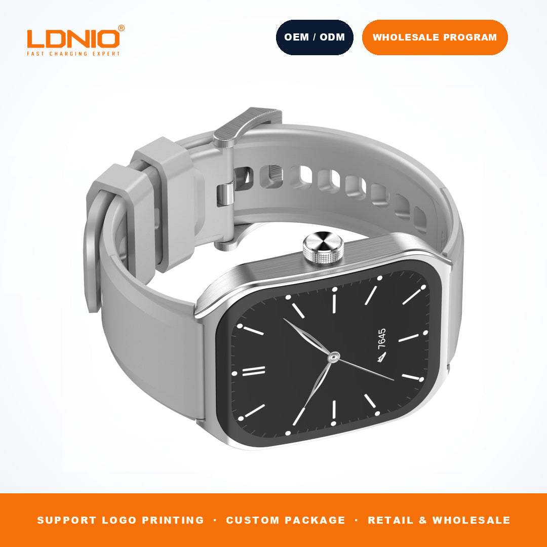 LDNIO SW4 Square Smart Watch Silicone Strap