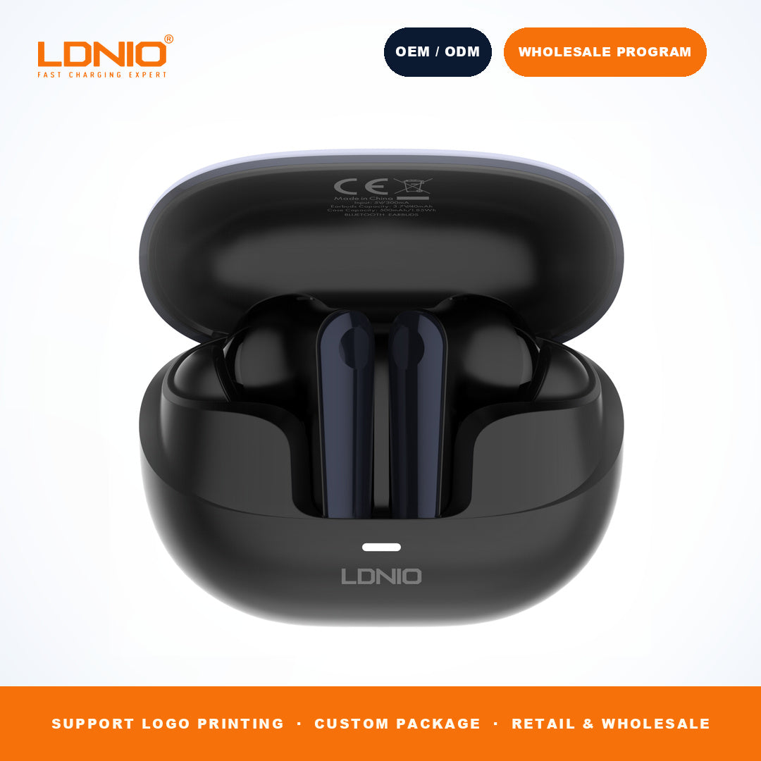 LDNIO T06 ANC ENC TWS Wireless Earbuds Noise Cancelling Headphones CE