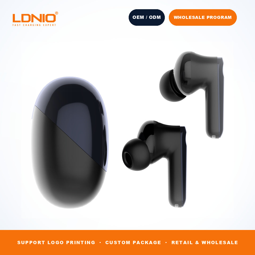 LDNIO T06 ANC ENC TWS Wireless Earbuds Noise Cancelling Headphones CE