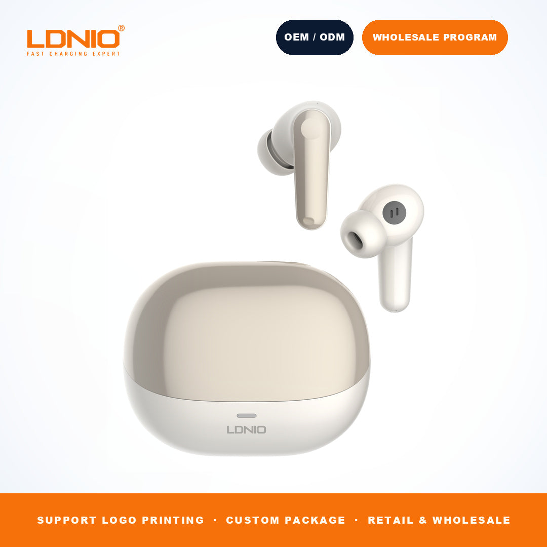 LDNIO T06 ANC ENC TWS Wireless Earbuds Noise Cancelling Headphones CE
