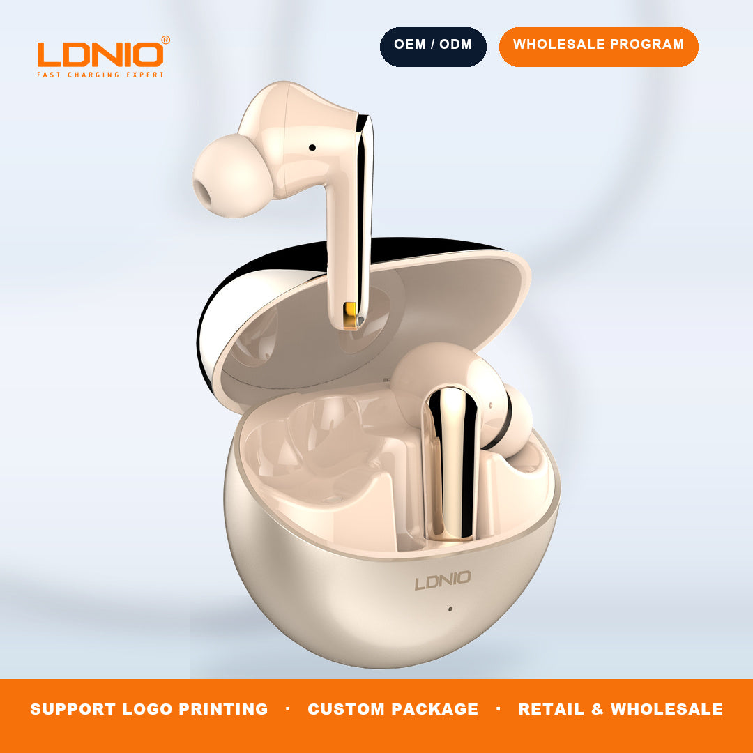 LDNIO T01 TWS Wireless Earbuds Bluetooth In-Ear Headphones with Charging Case OEM ODM