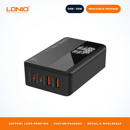 LDNIO A4809C 100W GaN Fast Charger 2C2A With LED Display