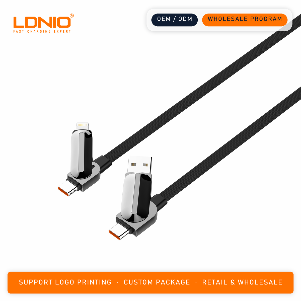 LDNIO 100w 4 IN 1 Multiple data cables LC25