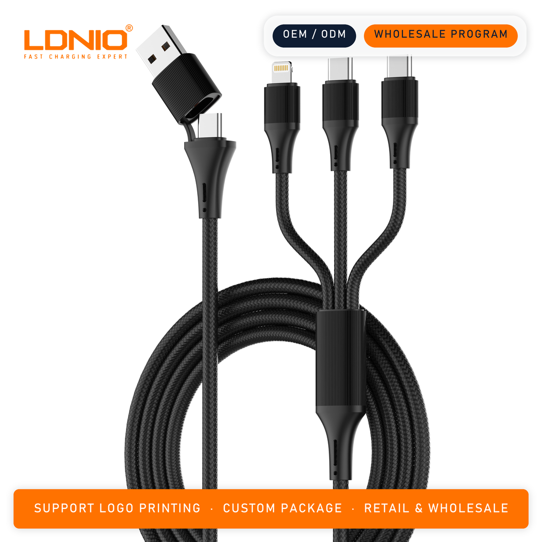 LDNIO 100w 4 IN 1 Multiple data cables LC25