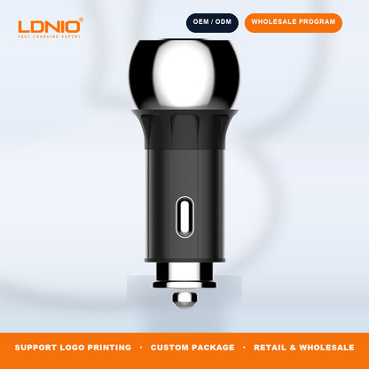 LDNIO 36W Zinc Alloy Shell Super Fast Car charger C1