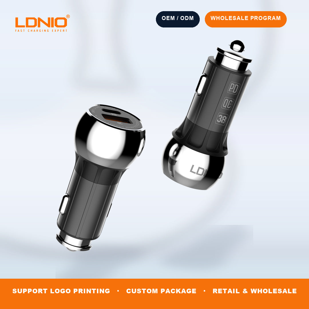 LDNIO 36W Zinc Alloy Shell Super Fast Car charger C1