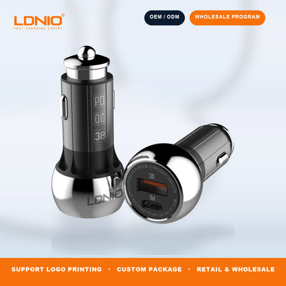 LDNIO 36W Zinc Alloy Shell Super Fast Car charger C1
