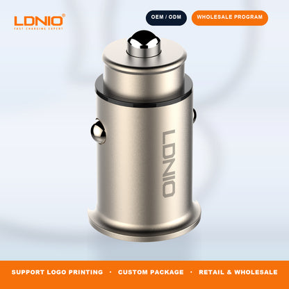 LDNIO 36W Dual USB Ports Fast Car charger C506Q