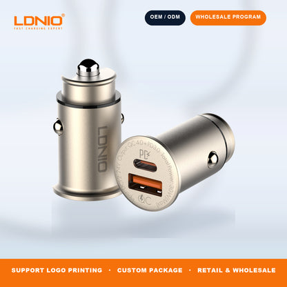 LDNIO 36W Dual USB Ports Fast Car charger C506Q