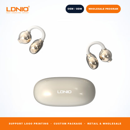 LDNIO T09 OWS Wireless Earbuds 400mAh Mirror Charging Case Open Ear Sports
