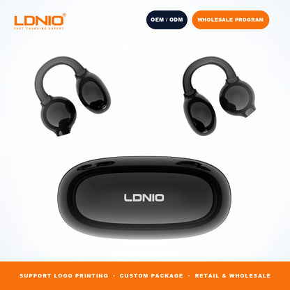 LDNIO T09 OWS Wireless Earbuds 400mAh Mirror Charging Case Open Ear Sports