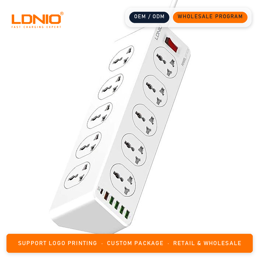 LDNIO 33W  USB Charging SC10610C 10-Outlet Universal Power Strip