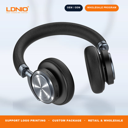 LDNIO H03 Wireless Bluetooth Over Ear Headphones ANC Noise Cancellation Stereo Sound Factory Wholesale