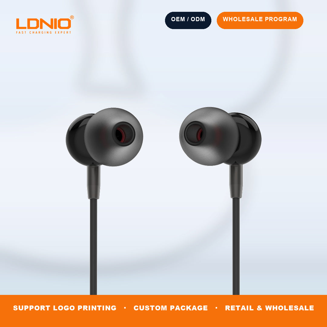 LDNIO HP05 3.5mm Wired In Ear Earphones Built in Mic Heavy Bass Mobile Phone Headset Bulk