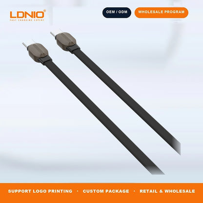 LDNIO LC211C USB-C to USB-C 65W Fast Charging Cable High Speed Data Transfer