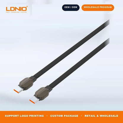 LDNIO LC211C USB-C to USB-C 65W Fast Charging Cable High Speed Data Transfer