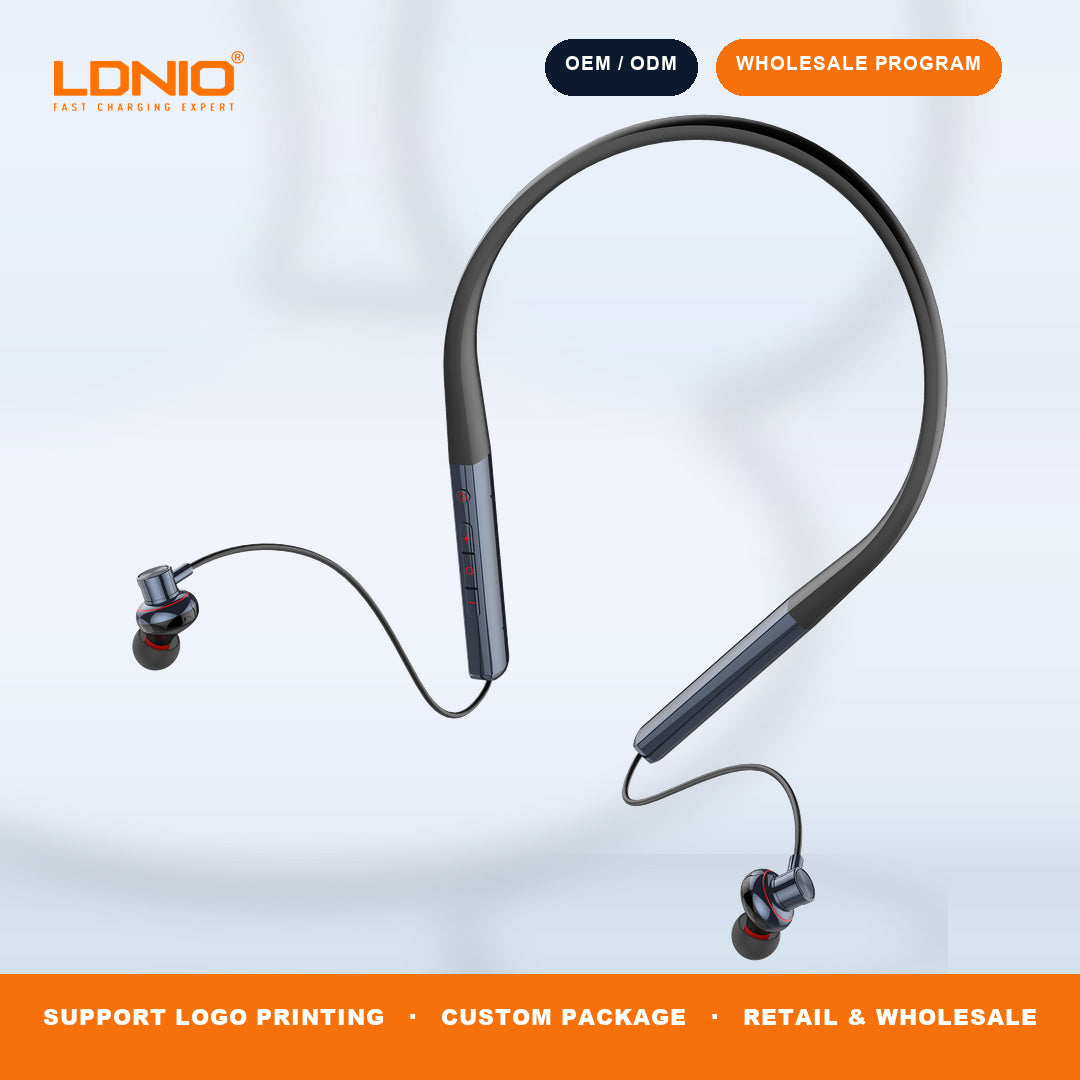 LDNIO N01 Neckband Bluetooth Earphone Wireless Stereo Headset with Mic for Sports