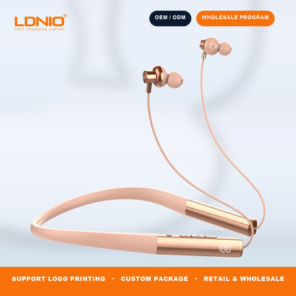 LDNIO N01 Neckband Bluetooth Earphone Wireless Stereo Headset with Mic for Sports