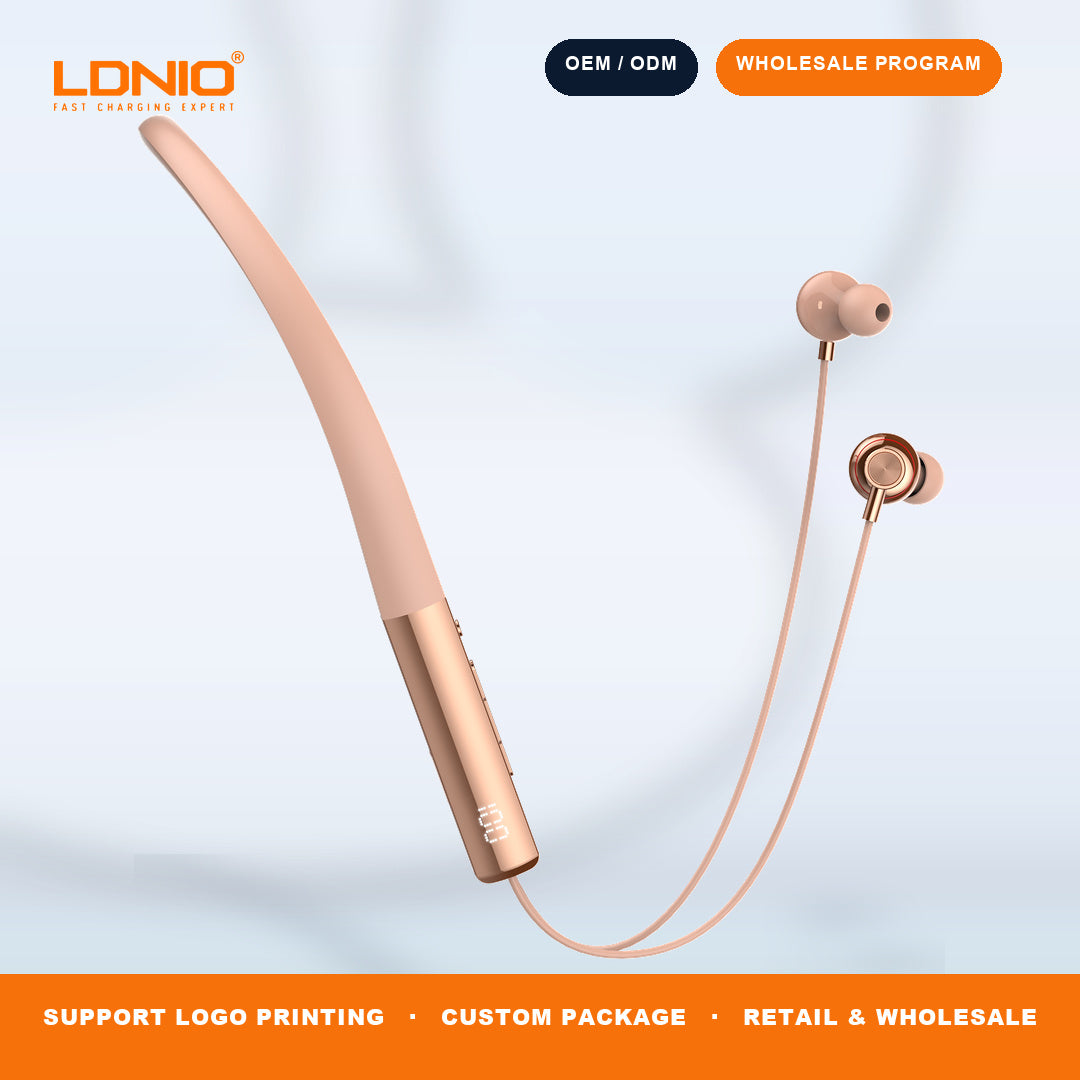 LDNIO N01 Bluetooth 5.3 Neckband Earphones 50H Playtime Magnetic Sport Headset Factory Wholesale